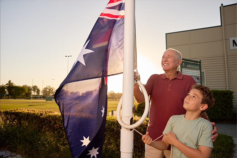 Australian flag ANZAC Day