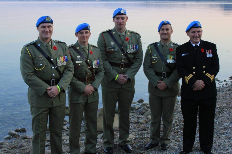 Scott with fellow UNTSO members at the original ANZAC landing site in 2013 in uniform
