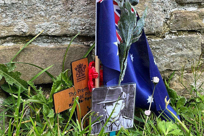 The trip gave Michelle a chance to pay her respects to family members who served in WWI
