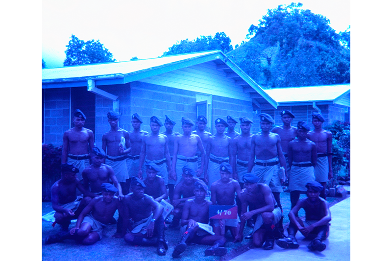 Greg’s class of Police recruits at Bomana, 1970. 