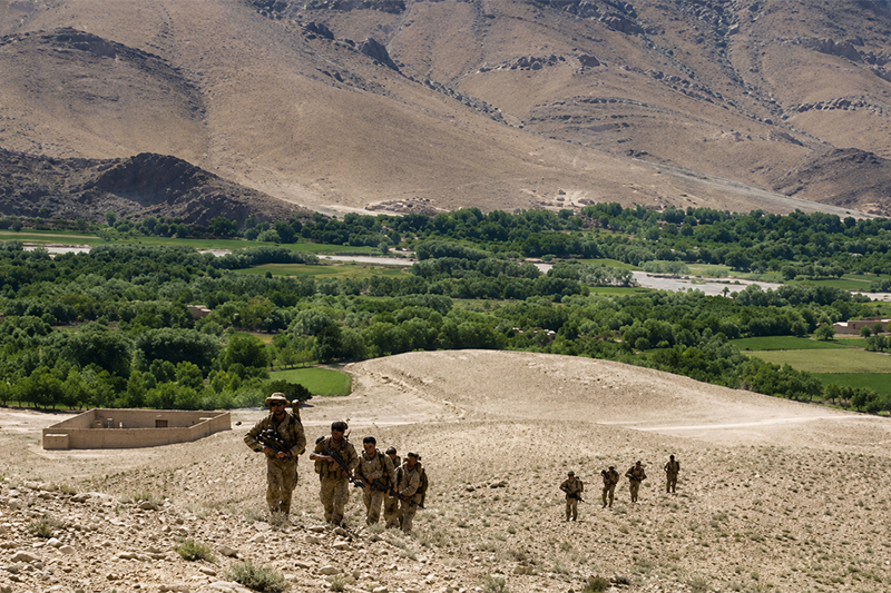 10 Platoon returning from patrol in Mirabad Valley