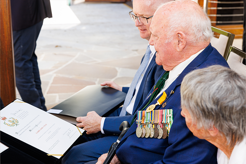 Garry Chad awarded with the Medal of Gallantry