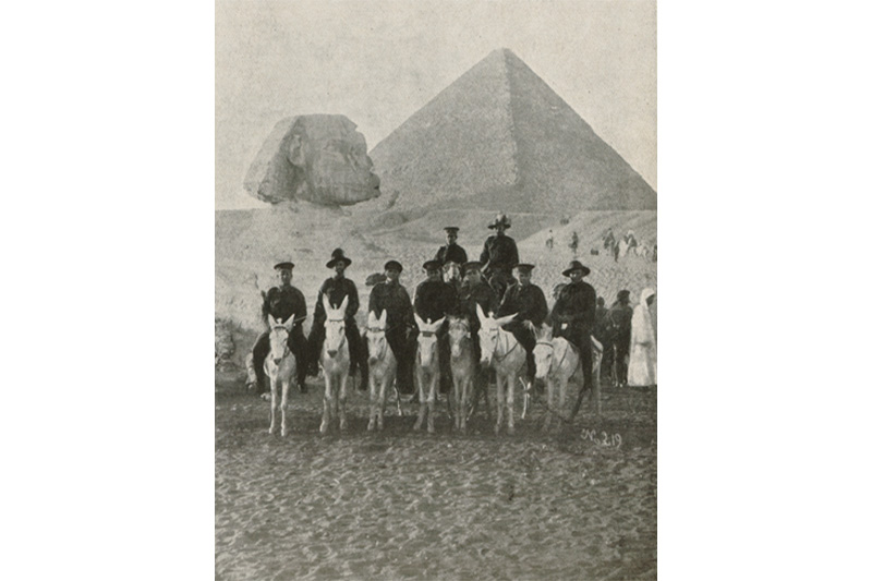 Nine of the 31 members of the Alderley Cricket Club who    enlisted to serve abroad during WWI. 