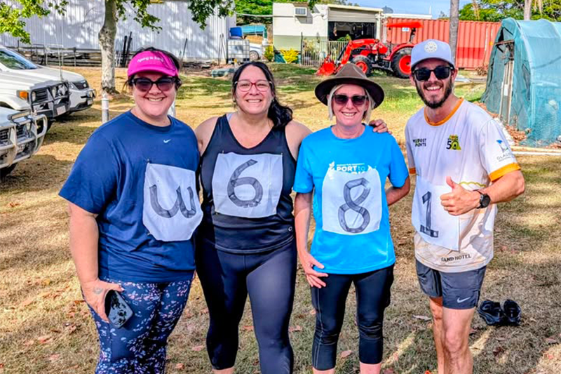 Gladstone Regional Councillors ready to take part in the walk.
