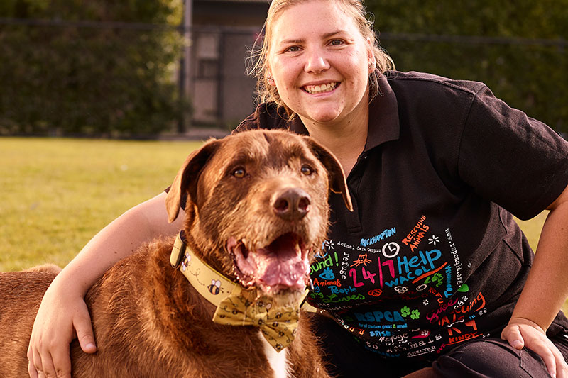 Happy Paws Happy Hearts RSL Queensland woman with dog