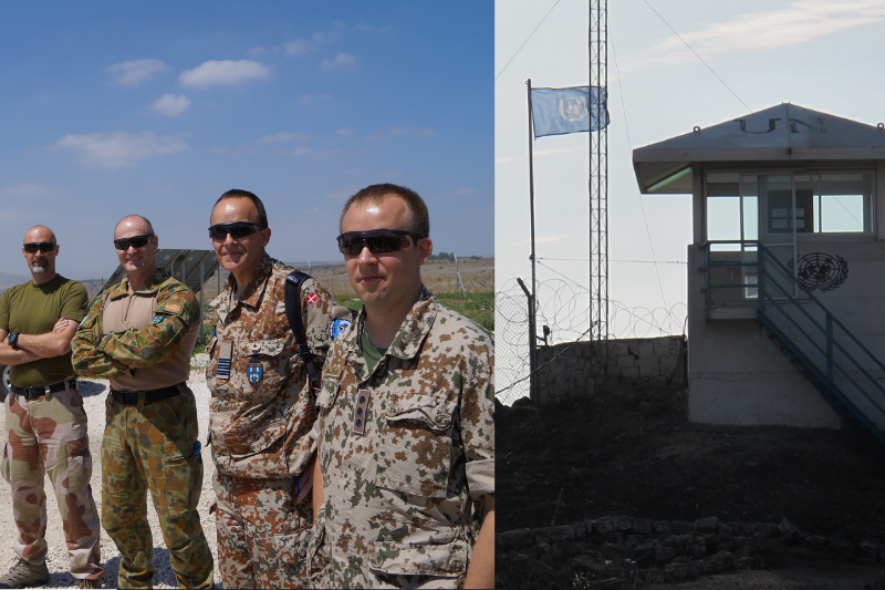 UN Peacekeepers and the UN Peacekeepers tower