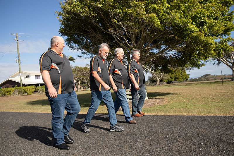 veterans walking together