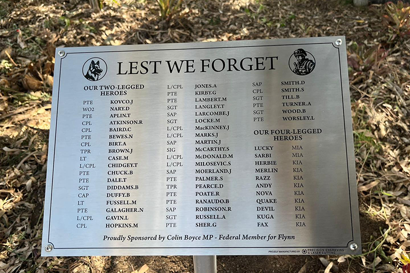 Mount Larcom memorial plaque