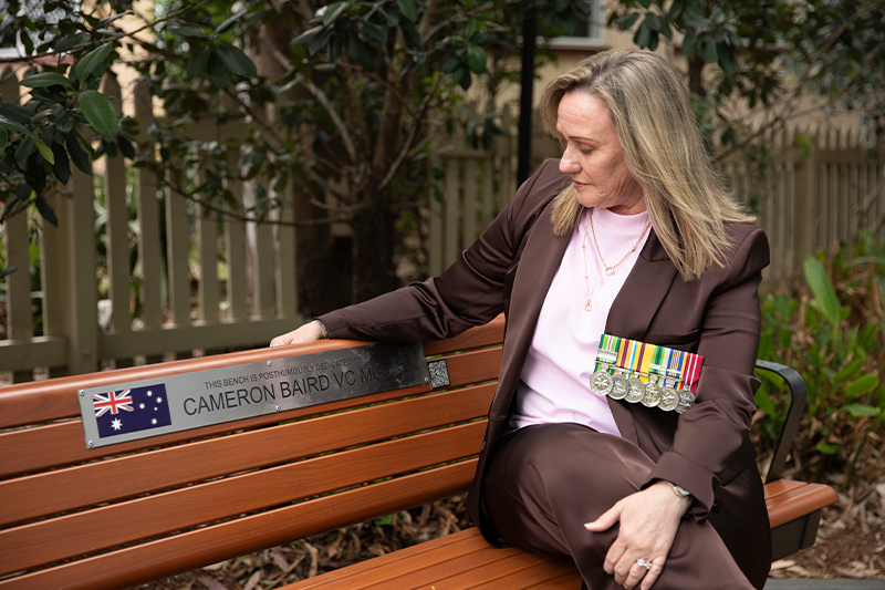Tegan reflects on those who made the ultimate sacrifice at the 42 for 42 Afghanistan Memorial Garden