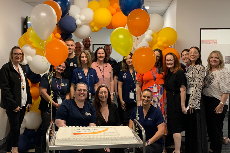 The Centre staff celebrate one year of providing services to veterans and their families.