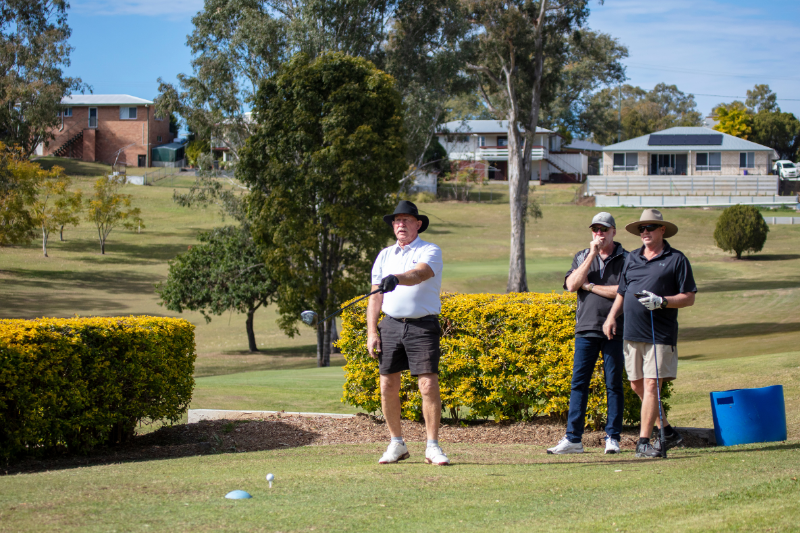 Veterans and families connecting at the Kilcoy ADF Golf Day on the green