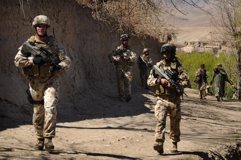 On patrol near Tarin Kowt