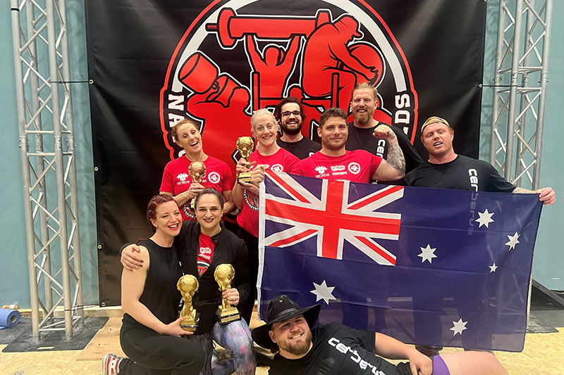 Australian team at Natural Strongman Worlds