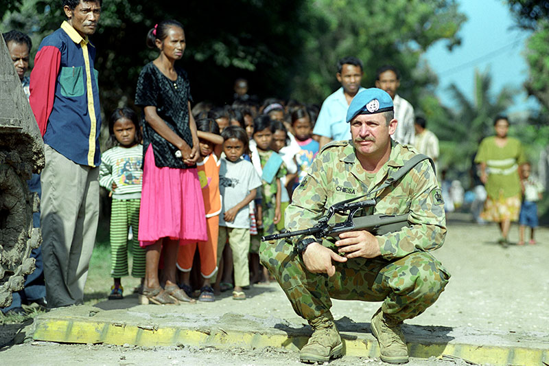 Australian soldier in East Timor