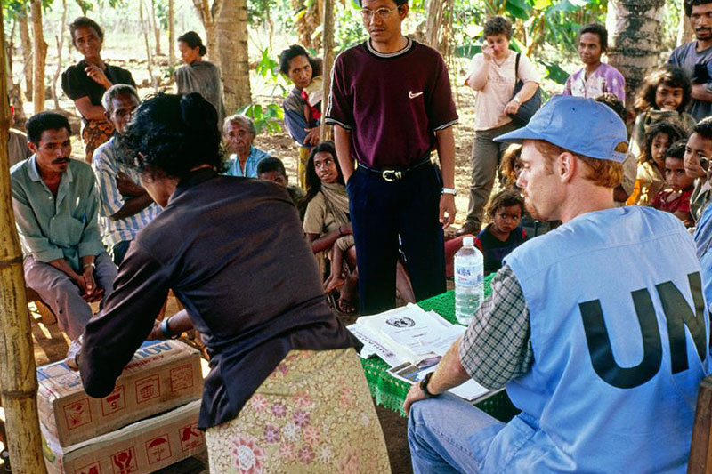 United Nations election workers in East Timor