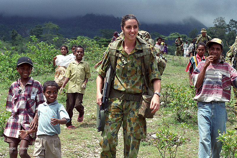 Australian soldier in East Timor