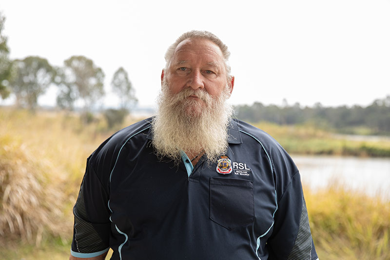 Redbank RSL Sub Branch President Paul ‘Bear’ Sinclair