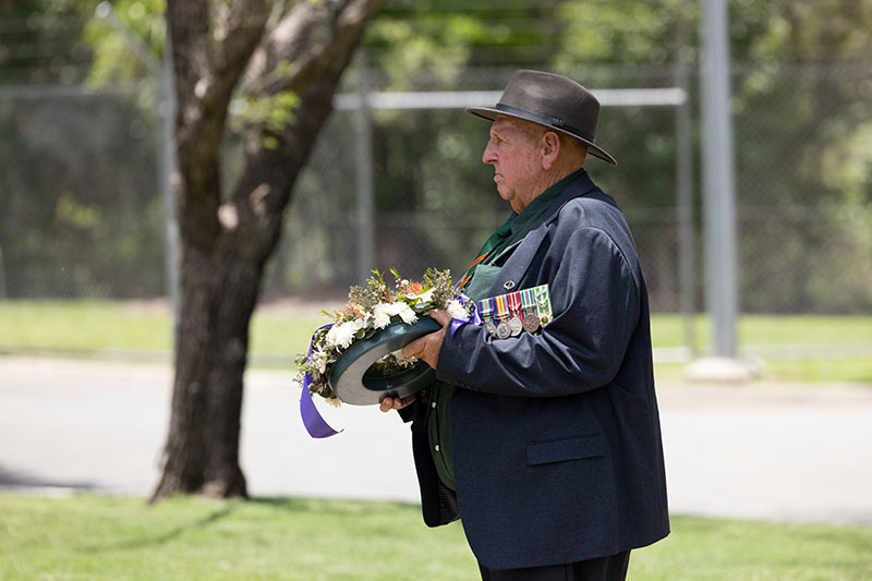 Dave Day at the Canungra Vietnam Veterans' Memorial