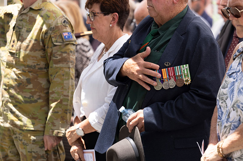 Dave Day at the Canungra Vietnam Veterans' Memorial