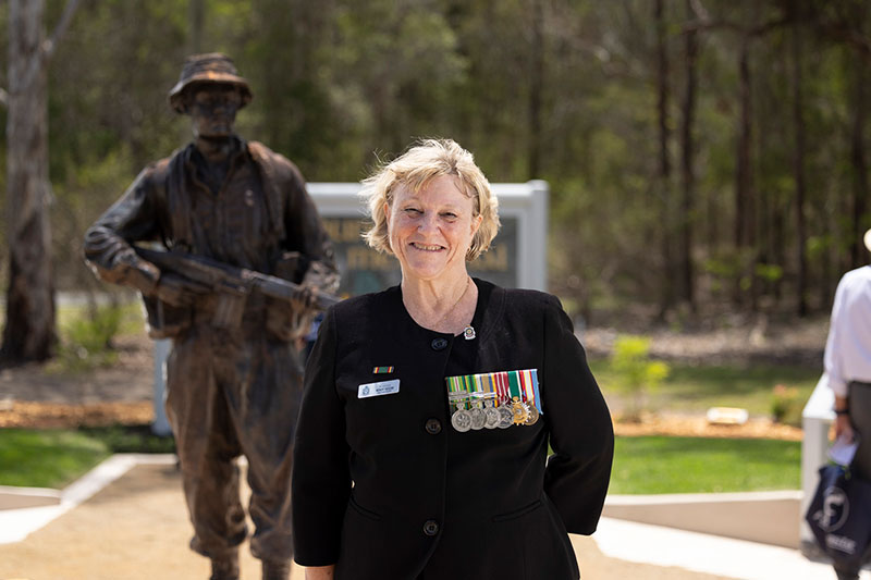 Wendy Taylor at the Canungra Vietnam Memorial
