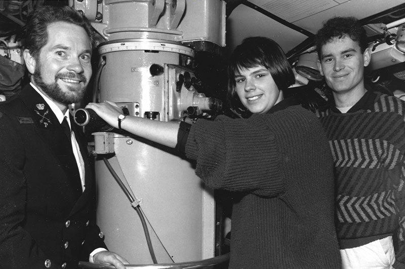 Donald Currell onboard HMAS Platypus