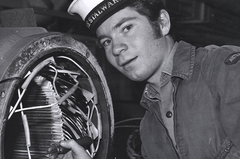 ABMTL Currell onboard HMAS Stalwart 1974