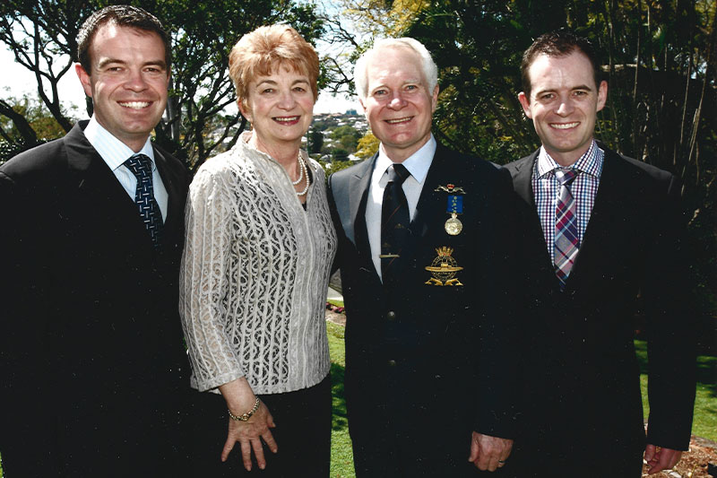 Donald Currell and his family