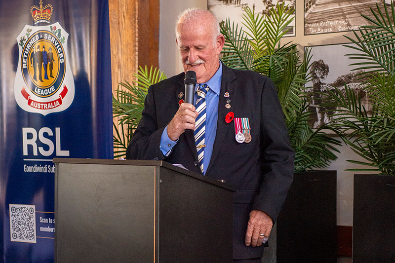 Goondiwindi RSL Sub Branch President Bill Brassington