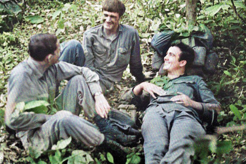 Greg Gilbert with other Australian soldiers in Vietnam