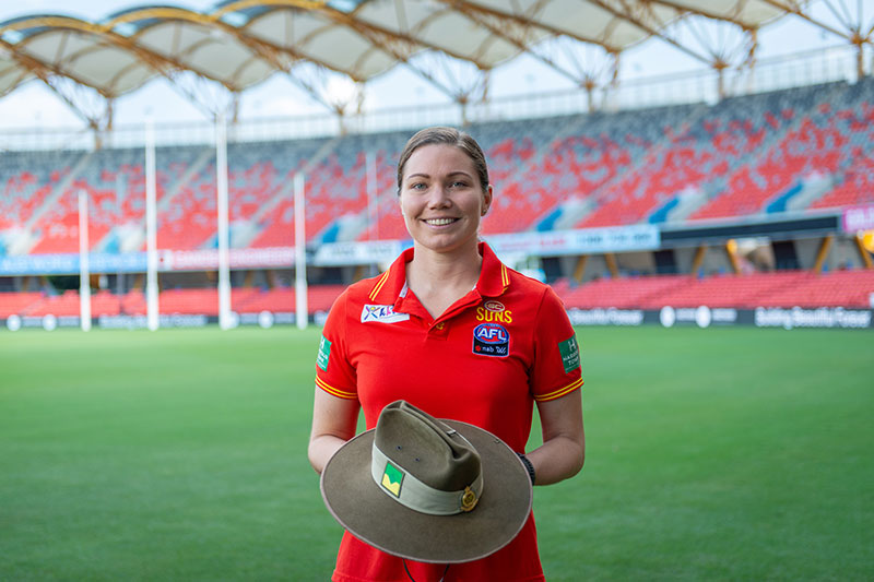 AFLW Gold Coast Suns player Jade Pregelj