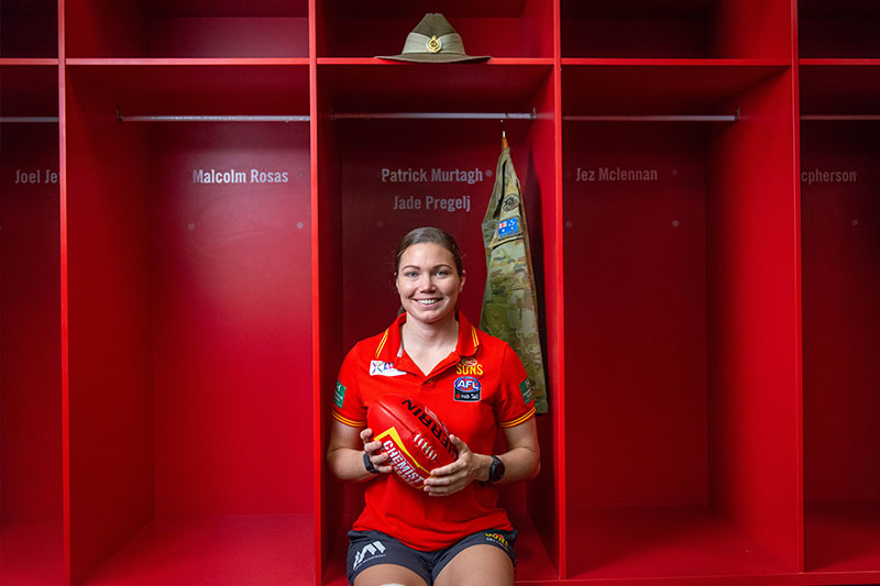 AFLW Gold Coast Suns player Jade Pregelj