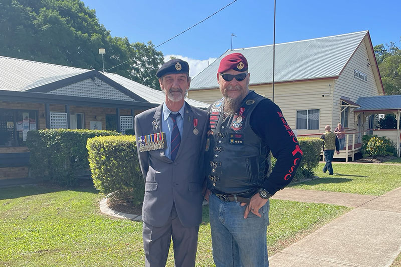 Rex Brenneke and Stephen Moose Ollier Military Brotherhood Military Motorcycle Clubs