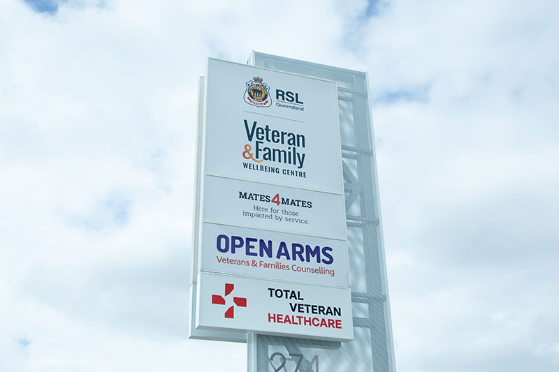 RSL Queensland Total Veteran Healthcare sign
