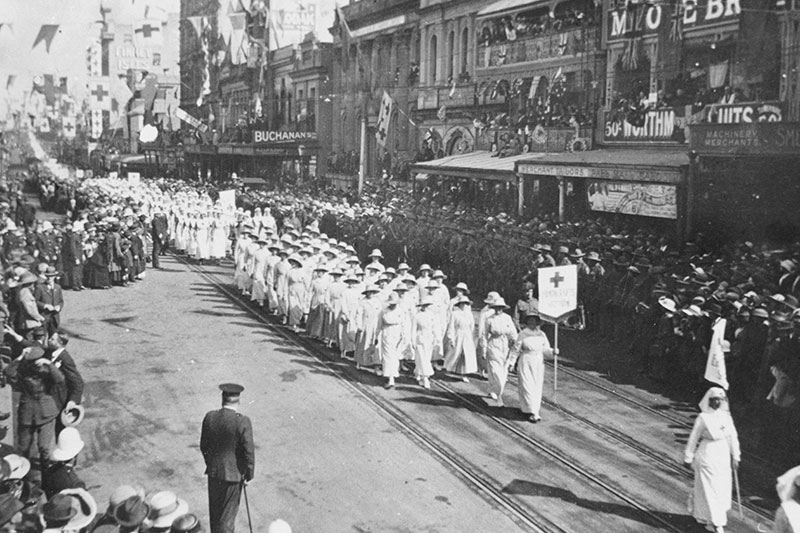 World War I Armistice Day march in Brisbane 1918