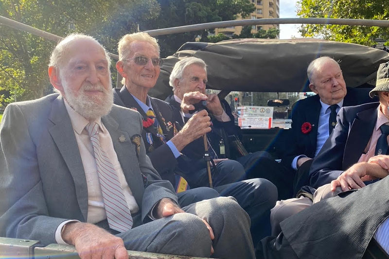 Veterans at ANZAC Day service in Sydney