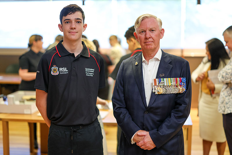 Charlie Mudge Stephen Day RSL Queensland Premier's Anzac Prize