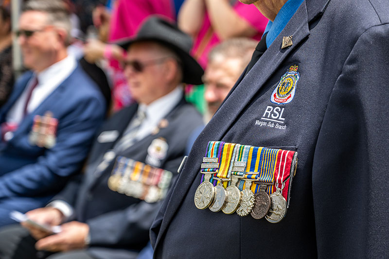Murgon Veterans' Memorial Park opening medals RSL Queensland veteran