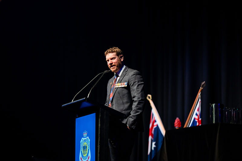 Dan Keighran speaking at 2023 State Congress RSL Queensland