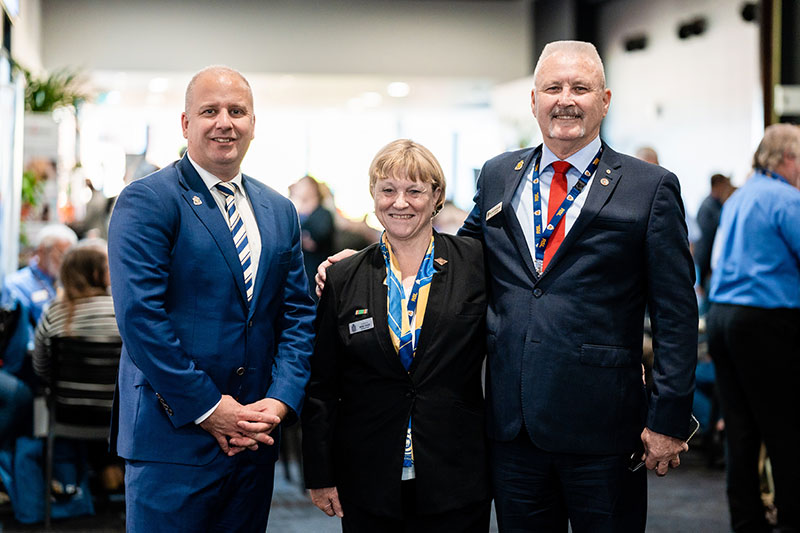 Rob Skoda Wendy Taylor Bill Whitburn at RSL Queensland State Congress 2023