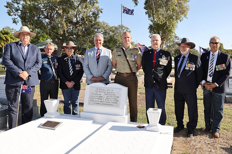 Ceremony for rededication of unmarked graves in Home Hill RSL Queensland