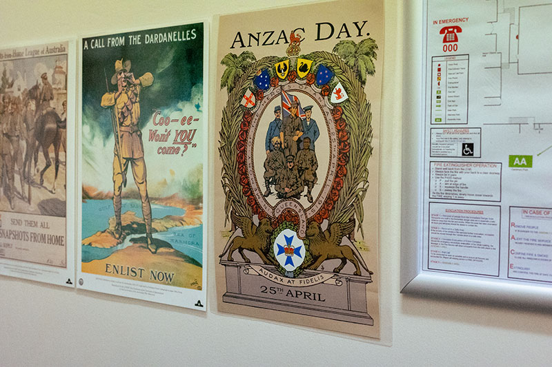 Pittsworth RSL Sub Branch military history posters