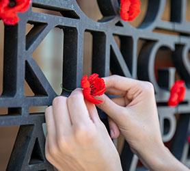 Place a poppy at ANZAC Square