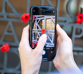 Place a poppy at ANZAC Square