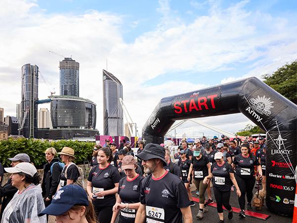 Run Army start line, South Bank