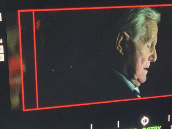 Older veteran on camera