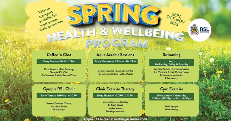 Gympie RSL Sub Branch Spring Program